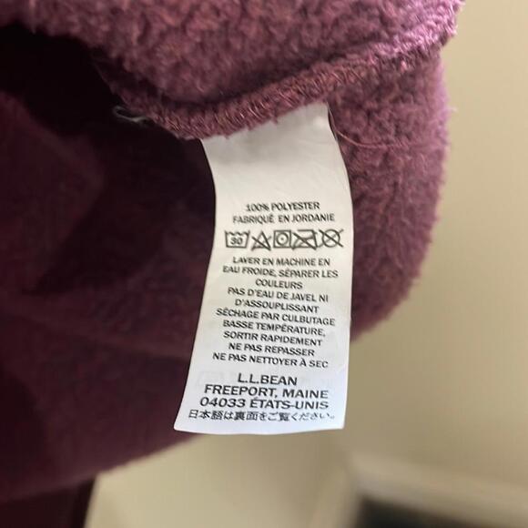 L.l.bean sweater fleece full-Zip jacket - red- medium - Picture 12 of 12